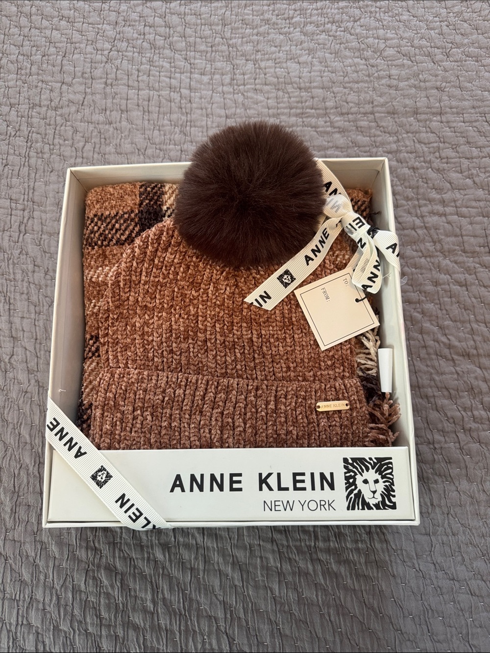 Anne Klein New York Beanie Scarf Set